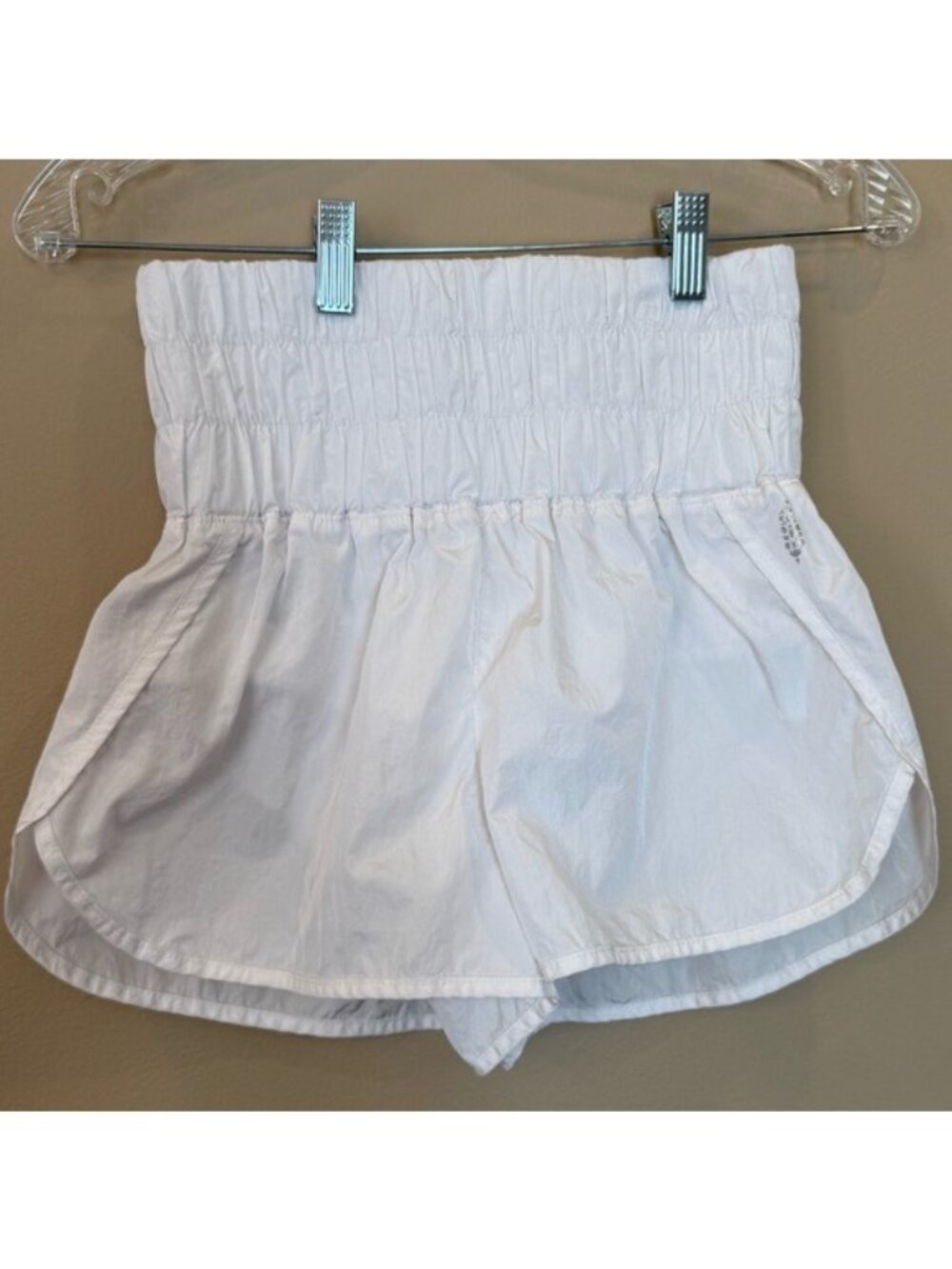 Free People FP Movement Shorts Womens Way Home White Size Small Mesh Inner Liner - Picture 2 of 9